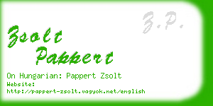 zsolt pappert business card